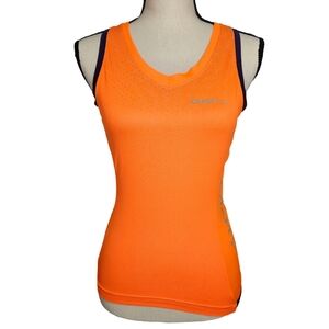 Craft Womens Glo Singlet, FloOrange, Small